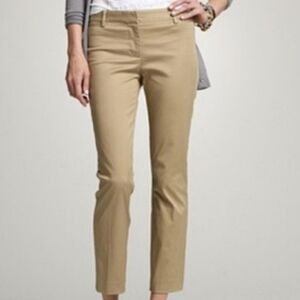 J. CREW TAN Classic Women's CROPPED PANTS SZ 14